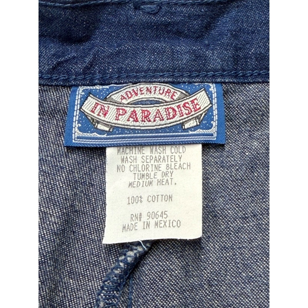 Vintage Adventure In Paradise Mom Jeans 90s High Waist Tapered Dark Wash 28 - Picture 4 of 10